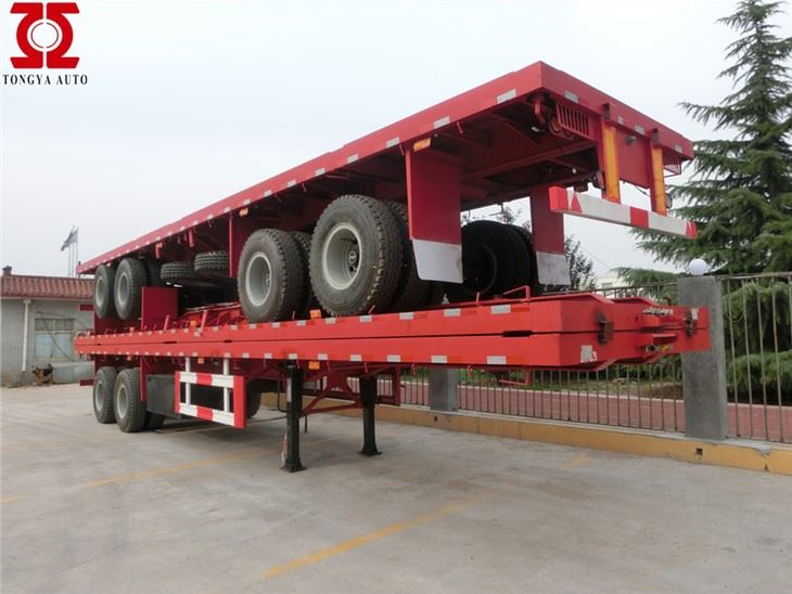 2axles Flat Bed Semi Trailer