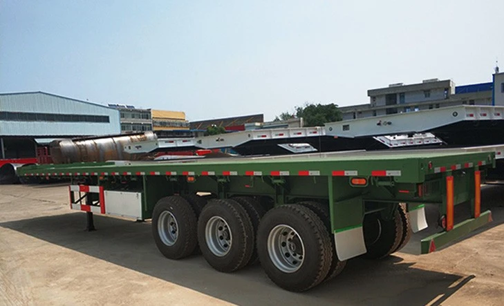 Remorcă cu platformă pentru containere cu 3 osii de vânzare caldă în China, cu o calitate durabilă