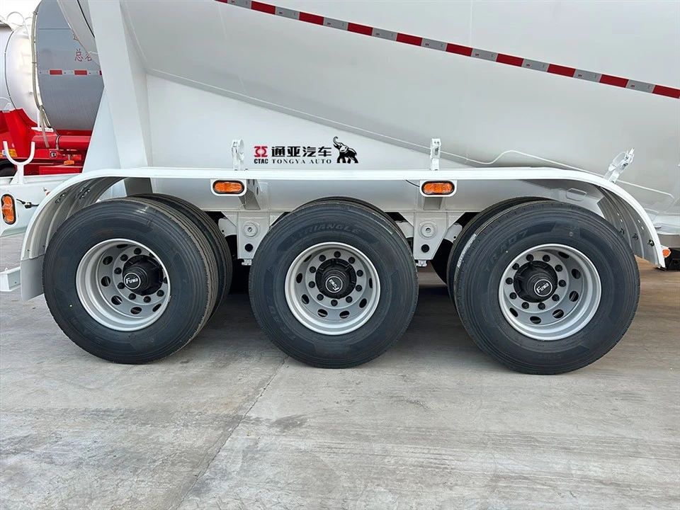 3 Axle Bulk Cement Tanker Semi Trailer With Mechanical Suspension high quality