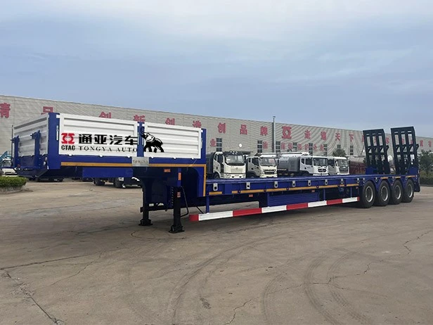 80t semi -remorcă cu pat scăzut cu scară