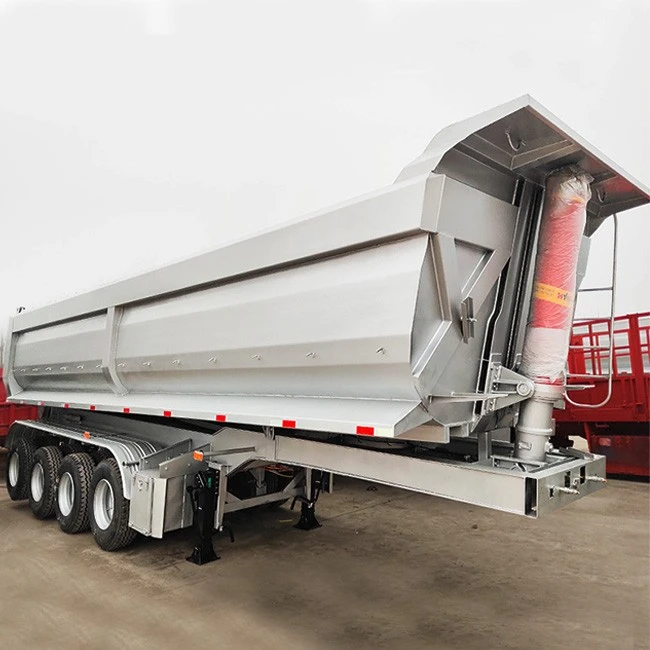 China Factory TONGYA Brand U Shape Hyva Cylinder Dump Trailer De vânzare
