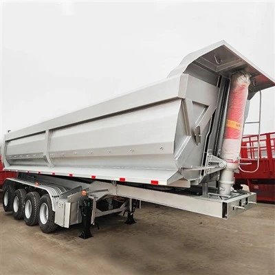 China Factory TONGYA Brand U Shape Hyva Cylinder Dump Trailer De vânzare